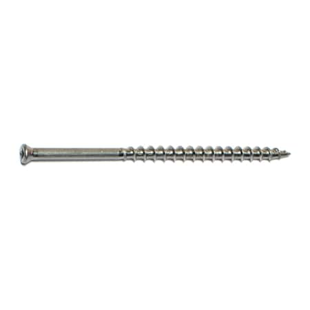 Midwest Fastener Deck Screw, #7 x 3 in, 18-8 Stainless Steel, Trim Head, Square Drive, 20 PK 30688